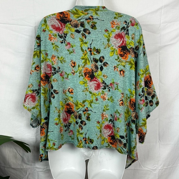 Rainbow women’s open floral cardigan size large - Picture 3 of 5